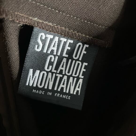 State of Claude Montana Vintage Jacket and Skirt Suit Set Brown Women's 6 - Picture 14 of 16